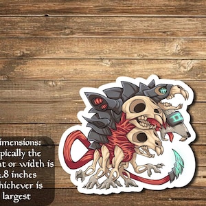 Karumonix, the Rat King sticker Inspired by Magic- perfect for Deck boxes, laptops, journals, planners+ by Mega chibi