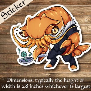 Ragost, Deft Gastronaut Sticker Deck Box Sticker- perfect for Deck boxes, laptops, journals, planners+ by Mega chibi
