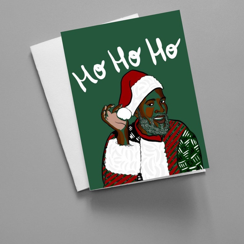 Black Santa Claus Christmas Cards 