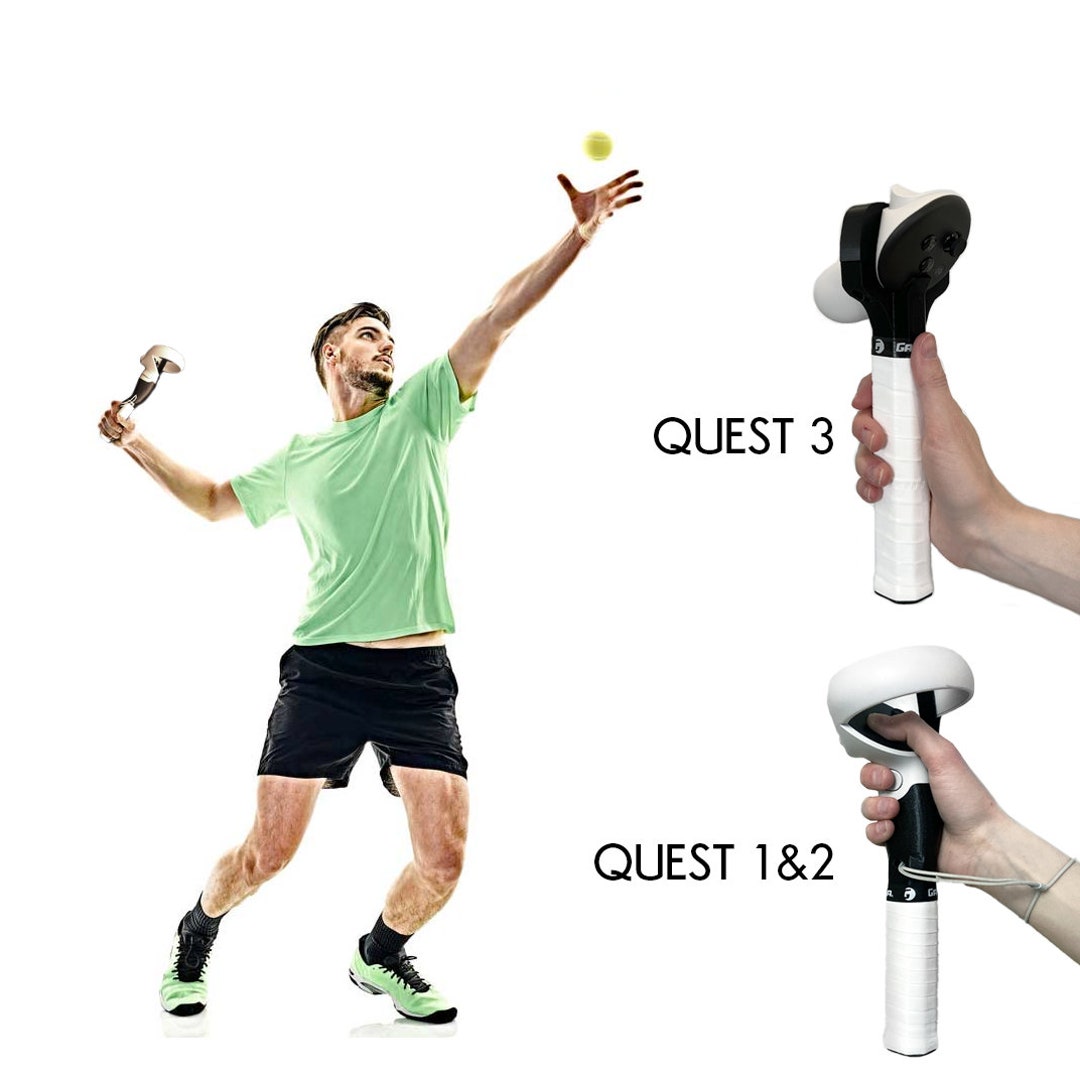 Tennis/pickleball Grip for Meta Quest 1, 2, 3, 3s, and Pro!
