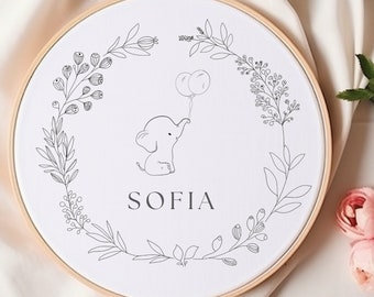 Embroidery pattern design Elephant PNG - PDF| Digital download