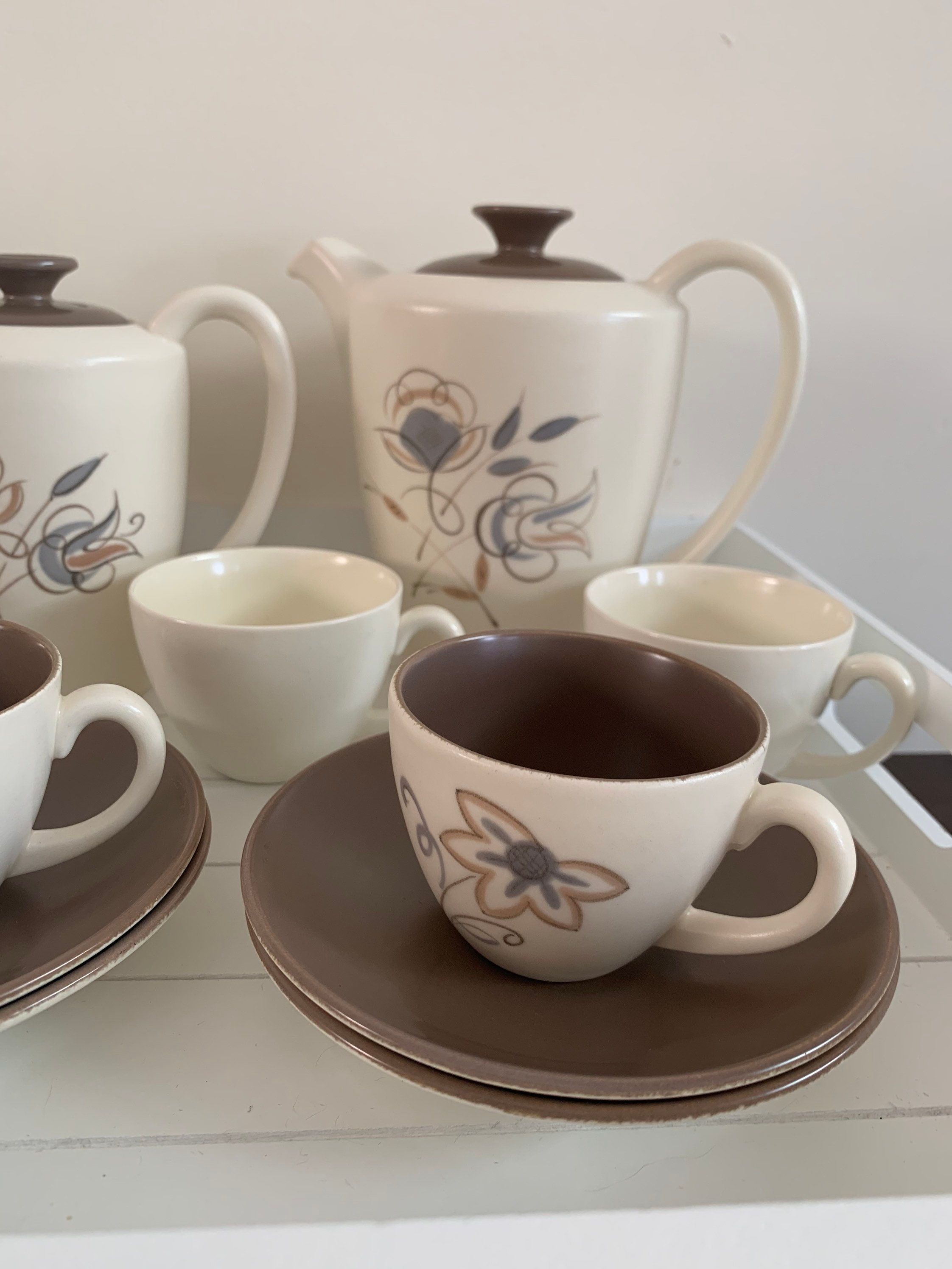 Poole Pottery 1950s Trudiana Patterned Tea or Coffee Set. Etsy