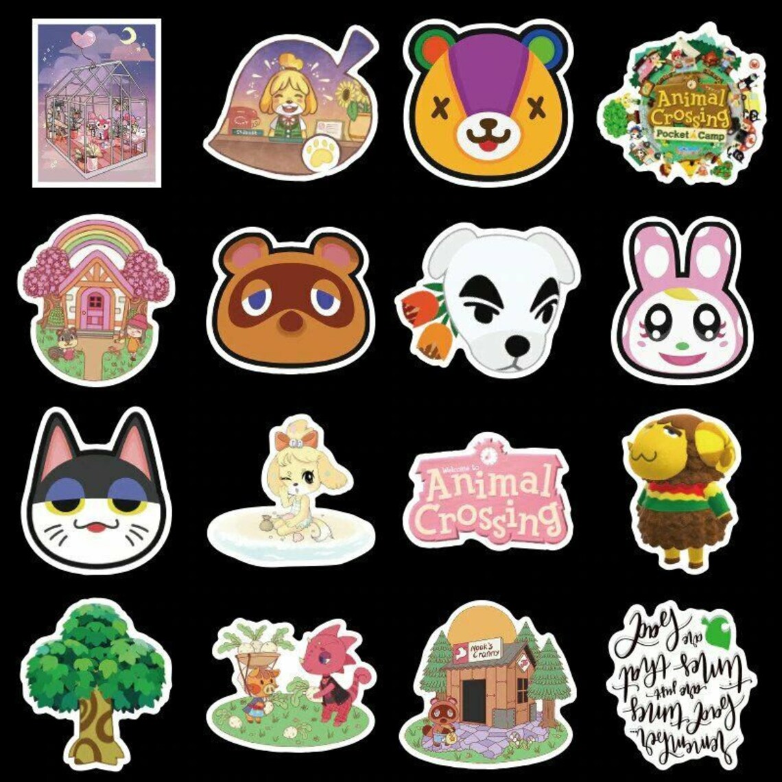50pcs Animal Crossing New Horizons Stickers Laptop Luggage Etsy