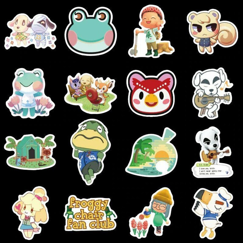 50pcs Animal Crossing New Horizons Stickers Laptop Luggage Etsy