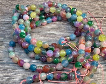 8 mm regnbågsfärgad “Jade”