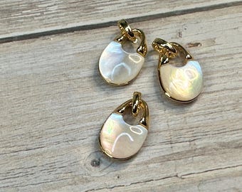 14 mm snäckskalhänglåsberlock, 24k guldfylld