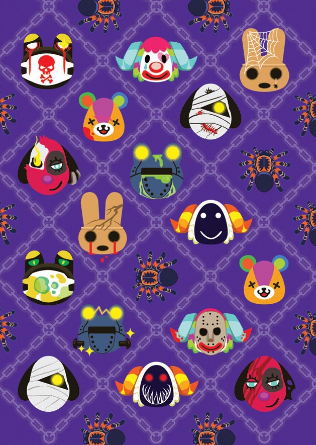 Creepy Animal Crossing Villager Large Sticker Set Etsy