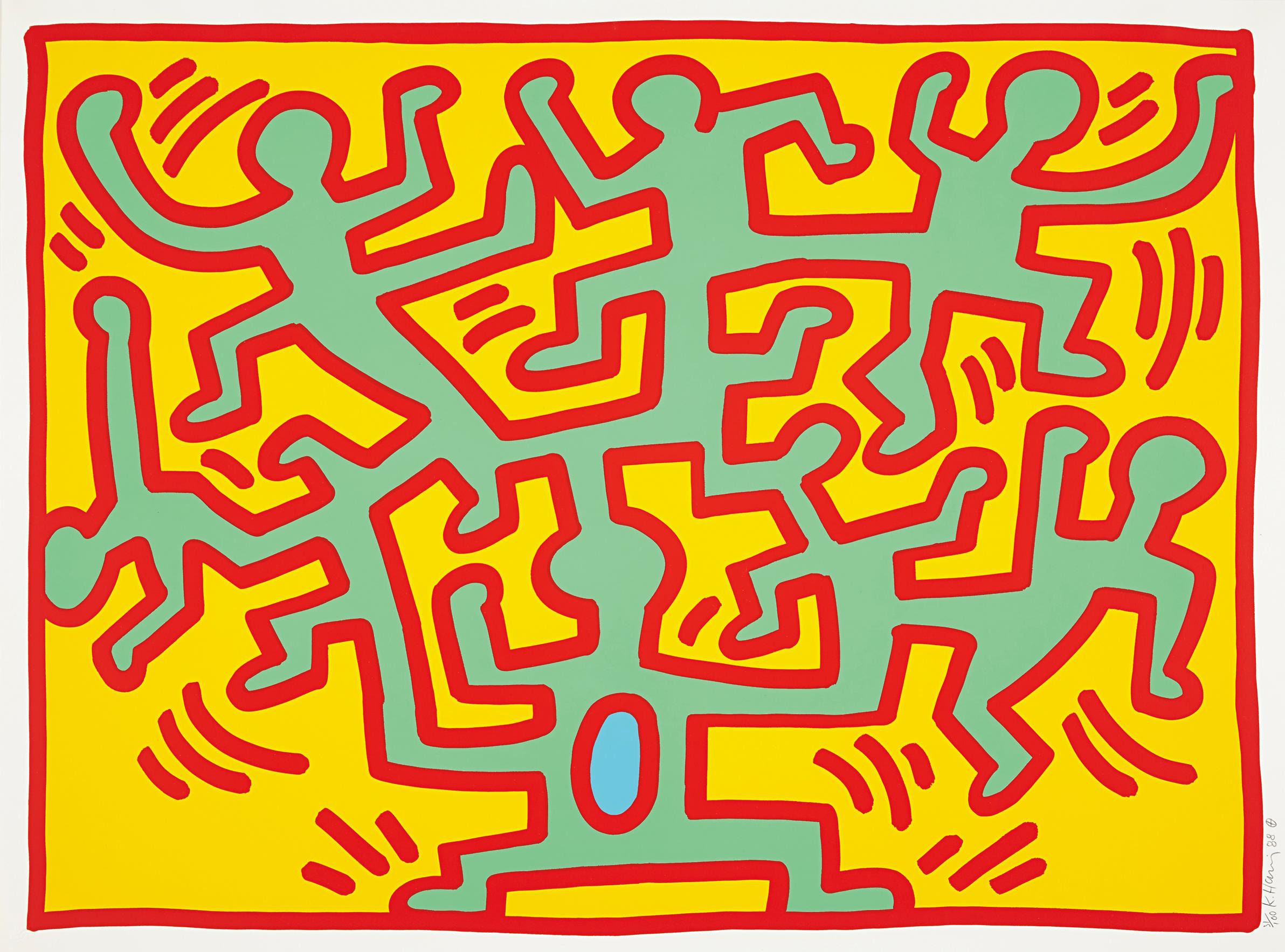 Keith Haring Pop Art Print Impresión Giclee en papel mate Etsy