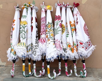 Handmade Indian Parasol: Cotton Wedding Umbrella, Party Decor (26 Inches)