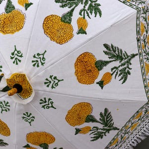 Canvas Wedding Umbrella Parasol Indian Decorative Handmade Cotton Party Decor Garden Umbrellas Indian Traditional image 2