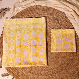 Pareo giallo in puro cotone per donna, sarong indiano fatto a mano con bandana, mini sciarpa, motivo floreale stampato, regalo per lei