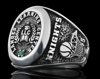 Personalized Graduation Ring, Silver Personalized Class Rings, Senior Class Ring, College Class Ring, School Ring, High School Class Ring