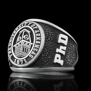 Silver Graduation Ring, Personalized Class Rings, Senior Class Ring, College Class Ring, School Ring, High School Class Ring,University Ring