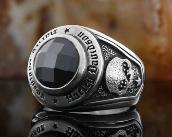 Custom Design Harley Davidson Ring, Customized Silver Ring, Personalized Silver Ring, Biker Ring, Harley Davidson Ring