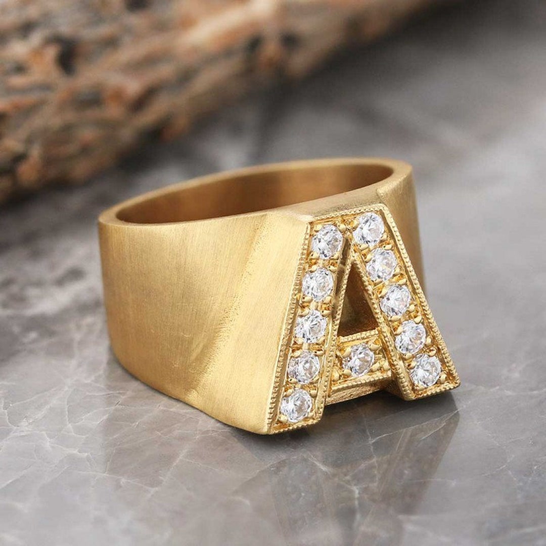 925 Sterling Silver Letter Ring, Letter A Ring, A-Z Initial 925 Sterling Silver Letter Ring, Letter A Ring, A-Z Initial