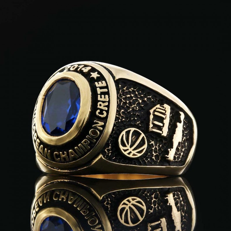 Silver Championship Ring Custom Engraved Rings Custom Etsy