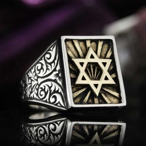 Silver Magen David Jewish Ring, Sterling Silver Jewish Ring, 925K Silver Hebrew Ring,Israeli jewelry, Jewish ring, Star Of David Ring
