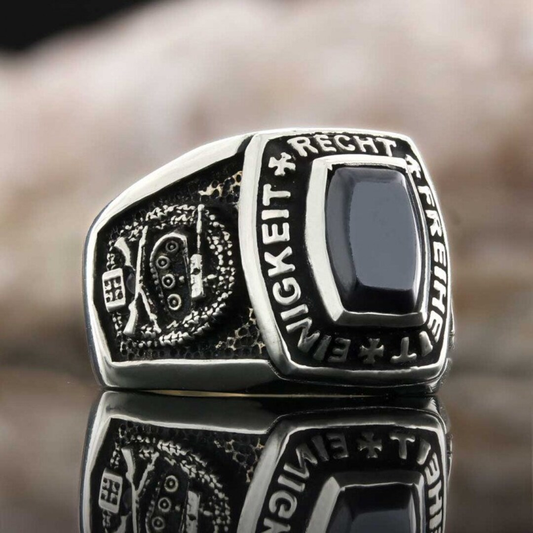 Feinsilber Edition Einigkeit Und Recht Und Freiheit 925 Sterling Silver Einigkeit Recht Freiheit Germany Ring, 925 Silber