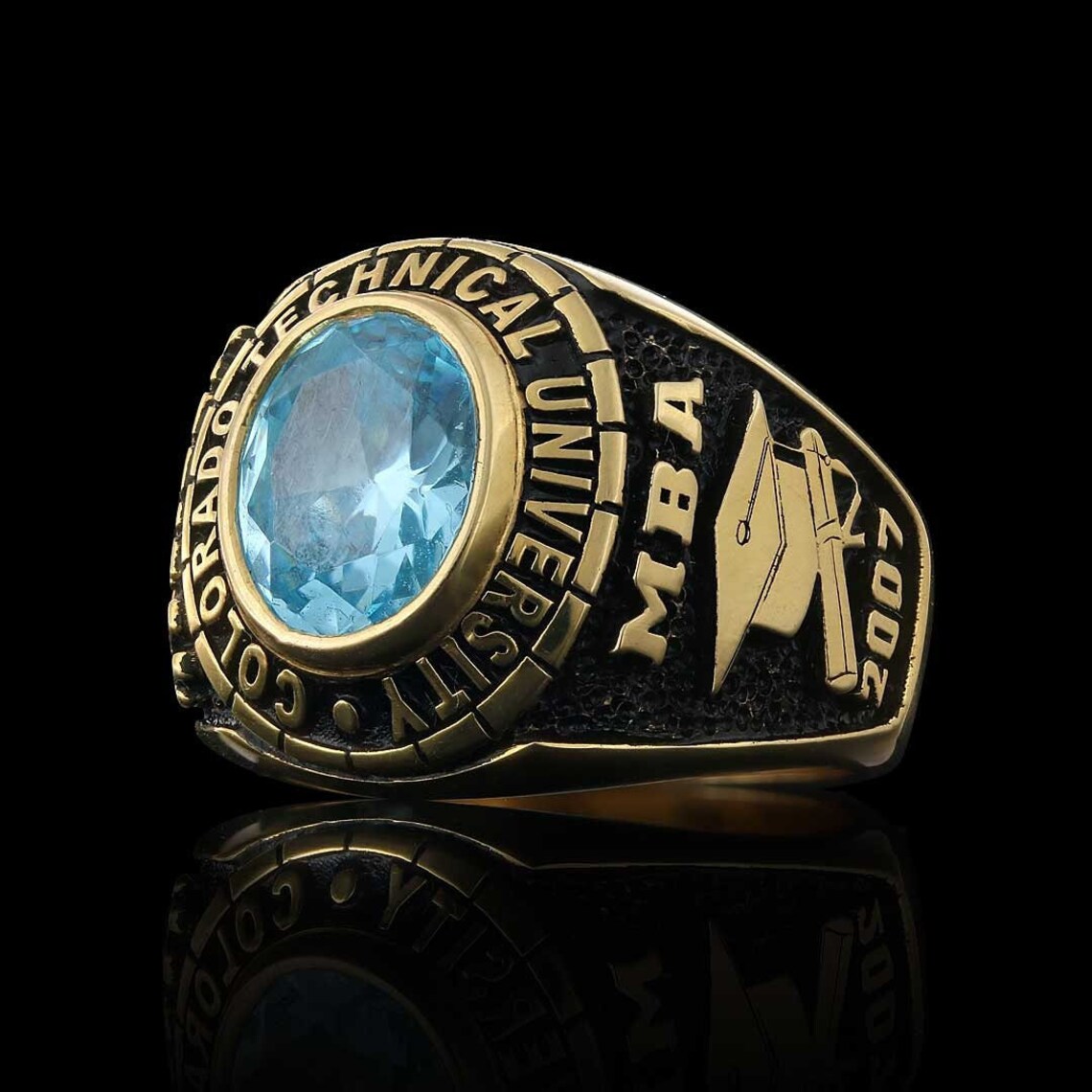 Custom College Ring, Personalized Class Ring, Custom Graduation Gift ...