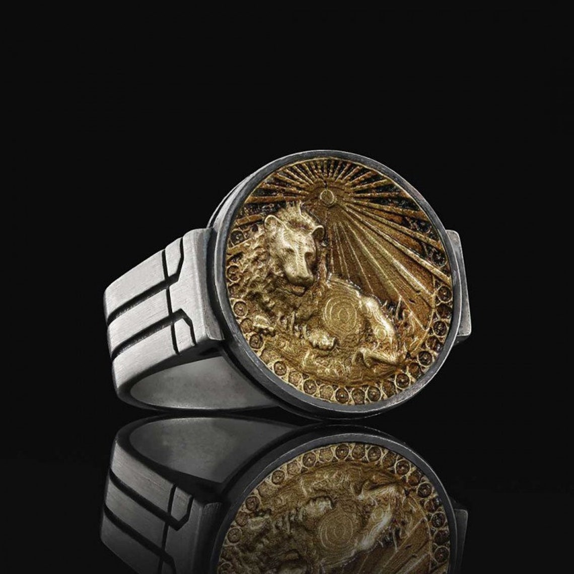 Leon Ring Rer Leo Zodiac Silver Ring - Leon Ring - Birthday Gift - Sterling Silver ...