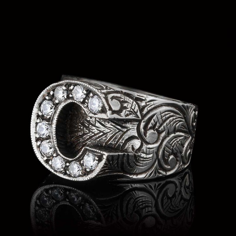 アクセサリー THE LETTERING Alphabet Ring C - Silver 925 Sterling Silver Letter Ring, Letter C Ring, A-Z Initial