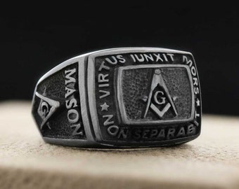 Silver Square and Compass Ring,  Sterling Silver Customized Masonic Ring, Personalized Masonic Ring, Silver Masonic Ring, Masonry Ring