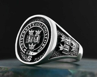 Silver Custom College Class Ring, School Ring,Signet Ring, Graduation Ring, Personalized Ring, High School Class Ring, College Ring
