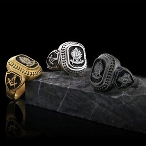 Past Master Masonic Ring, Customized Masonic Ring, Sterling Silver ...