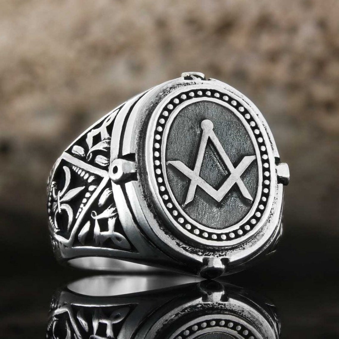 Lodge Masonic Ring, Sterling Silver Customized Masonic Ring ...