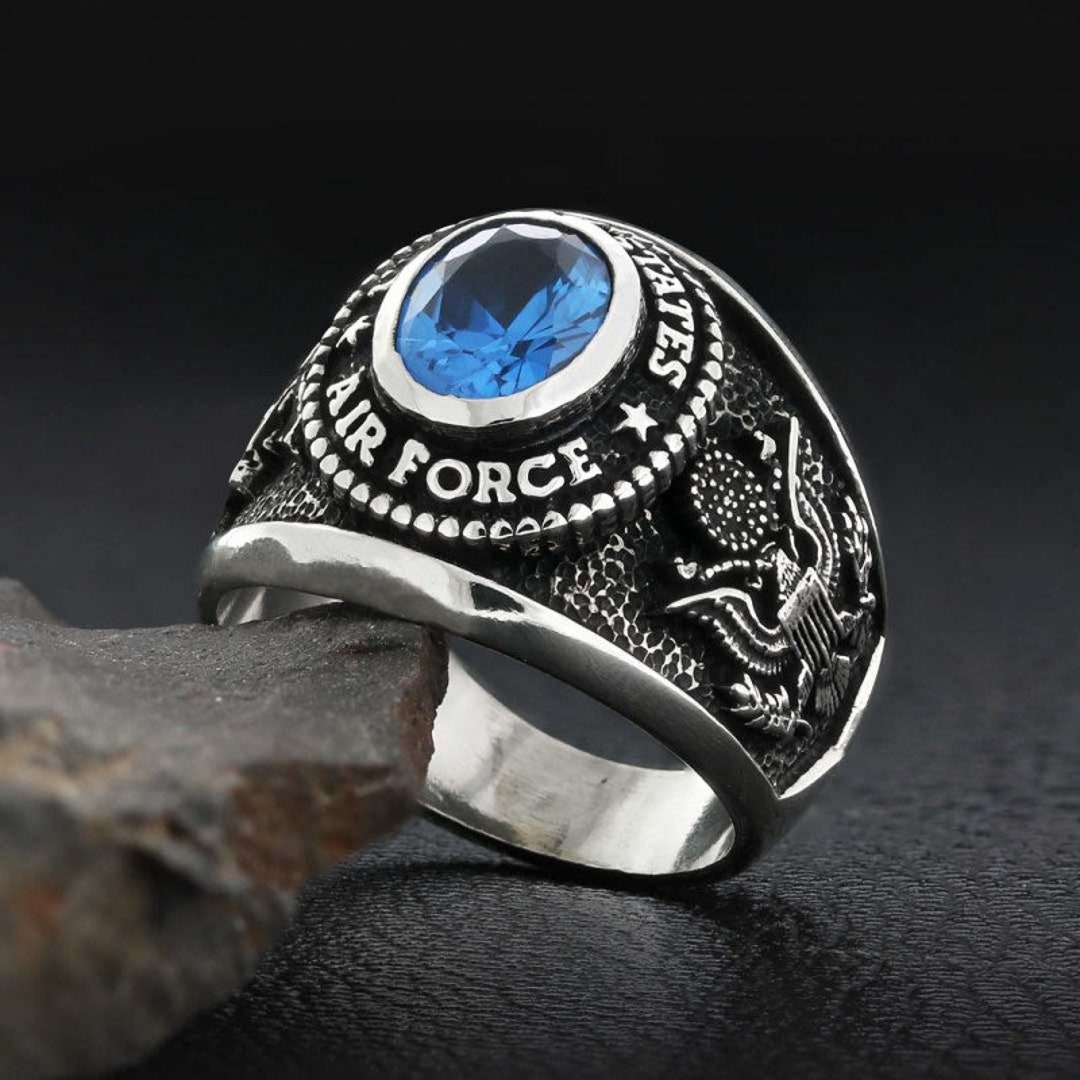 US Air Force Ring, USAF Enameled Emblem Ring, US Military Ring, World Map  Design Ring, 925 Silver Men Ring, Gift for Air Force Soldiers - Etsy