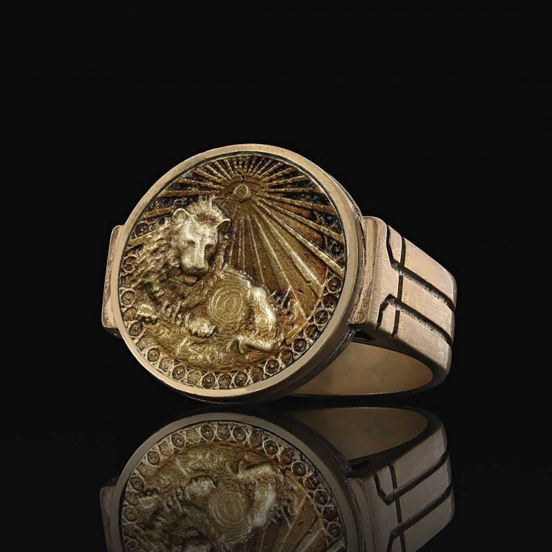 Leon Ring Rer Leo Zodiac Silver Ring - Leon Ring - Birthday Gift - Sterling Silver ...