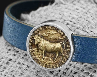 Taurus Zodiac Silver Bracelet- Taurus Horoscope Bracelet- Taurus Zodiac Birthday Gift - Sterling Silver Taurus Bracelet, Taurus Jewelry