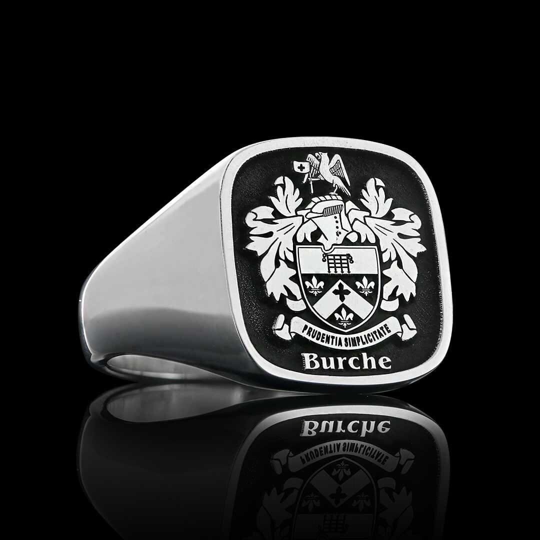 Silver Customized Family Ring, Sterling Silver Coat of Arms