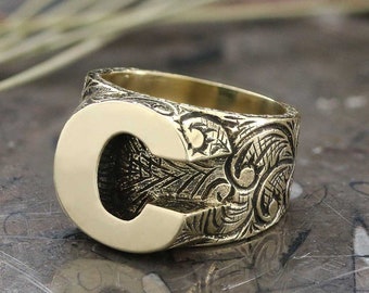 アクセサリー CRIMIE LETTER RIBBON SILVER RING BIG 15 CRIMIE LETTER RIBBON SILVER RING BIG 15（One of a Kind! 925