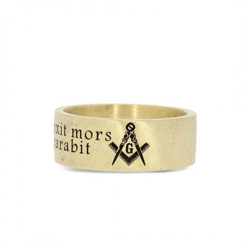 Virtus Junxit Mors Separabit Ring, Masonic Silver Ring , Masonic