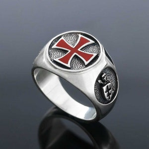 Silver Knights Templar Masonic Ring Customized Masonic Ring - Etsy