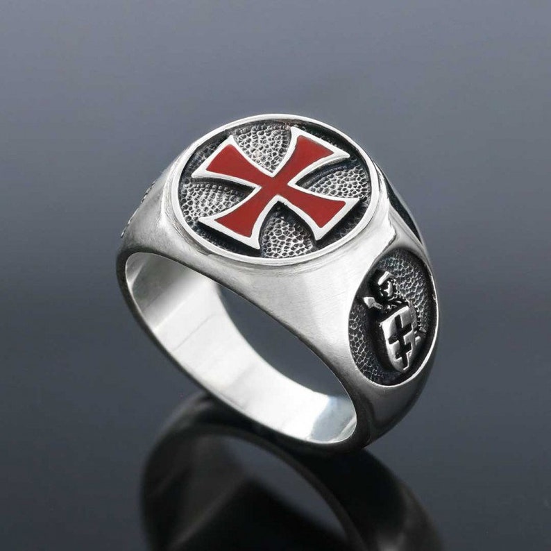 Silver Knights Templar Masonic Ring Customized Masonic Ring | Etsy