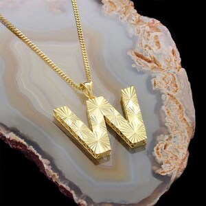Collar tipo alfabeto de plata, colgante de letra W de plata esterlina, colgante de letra de plata de diseño personalizado, collar de letras de plata alfabeto en negrita,