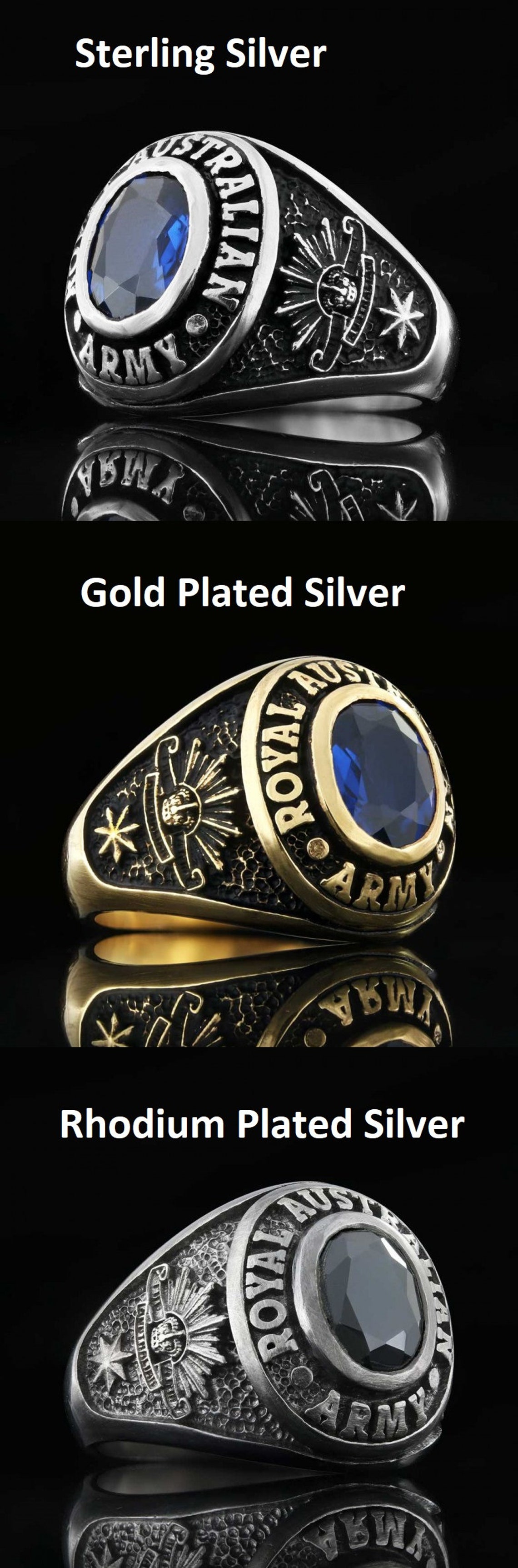 Royal Australian Army Ring, Sterling Silver Australian Army Ring ...