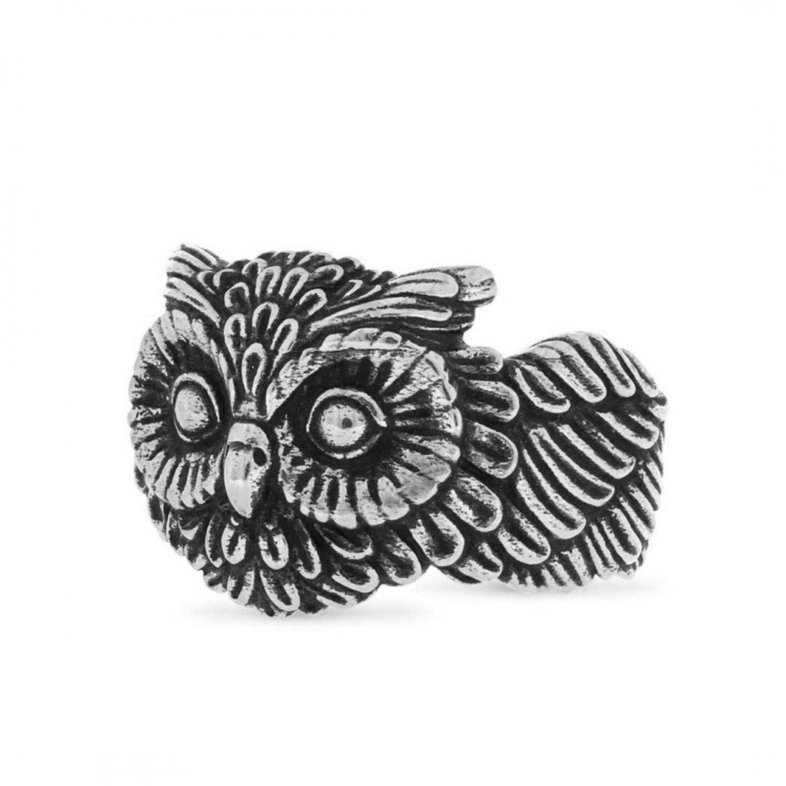 Silver Owl Ring Sterling Silver Owl Ring 3D Owl Design Etsy