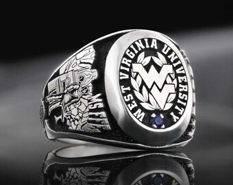 University Ring Graduation Gift silver Personalized Class Rings