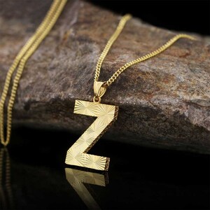 Collar tipo alfabeto de plata, colgante de letra Z de plata esterlina, colgante de letra de plata de diseño personalizado, collar de letras de plata alfabeto en negrita,