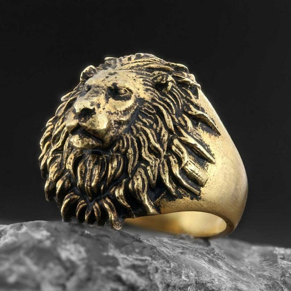 Solid 925 Sterling Silver 3D Lion Design Archer Thumb Men's Ring Adjustable  Size | eBay