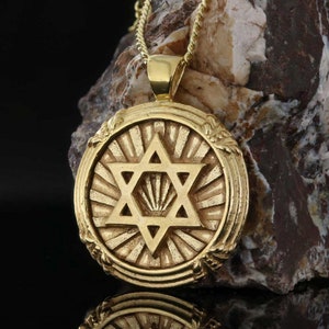 Sterling Silver Star of David Pendant, Jewish Necklace