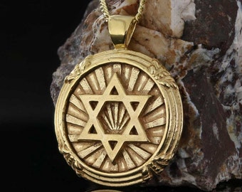 Sterling Silver Star of David Pendant, Jewish Necklace