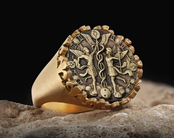 Sterling Silver Gemini Zodiac Ring – Horoscope Gift