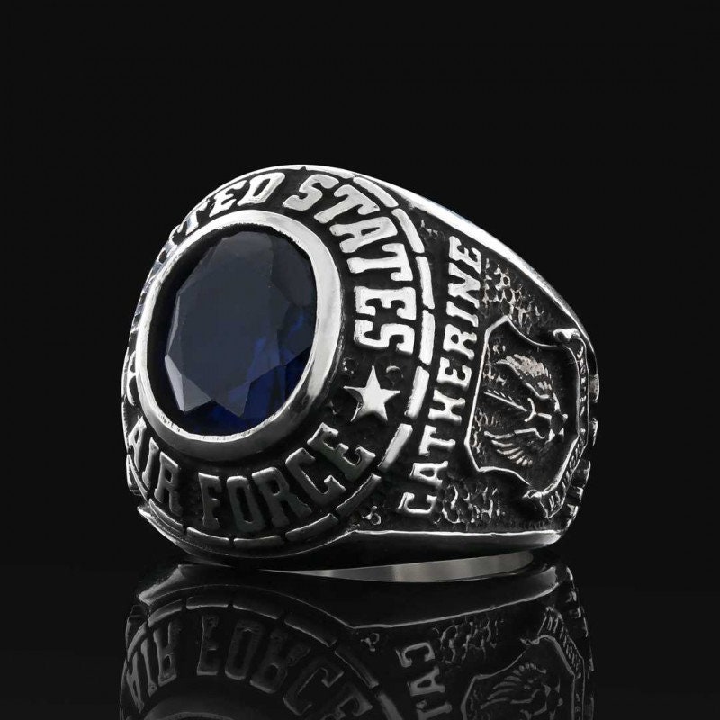 Customized United States Army Ring, Silver US Army Ring, US