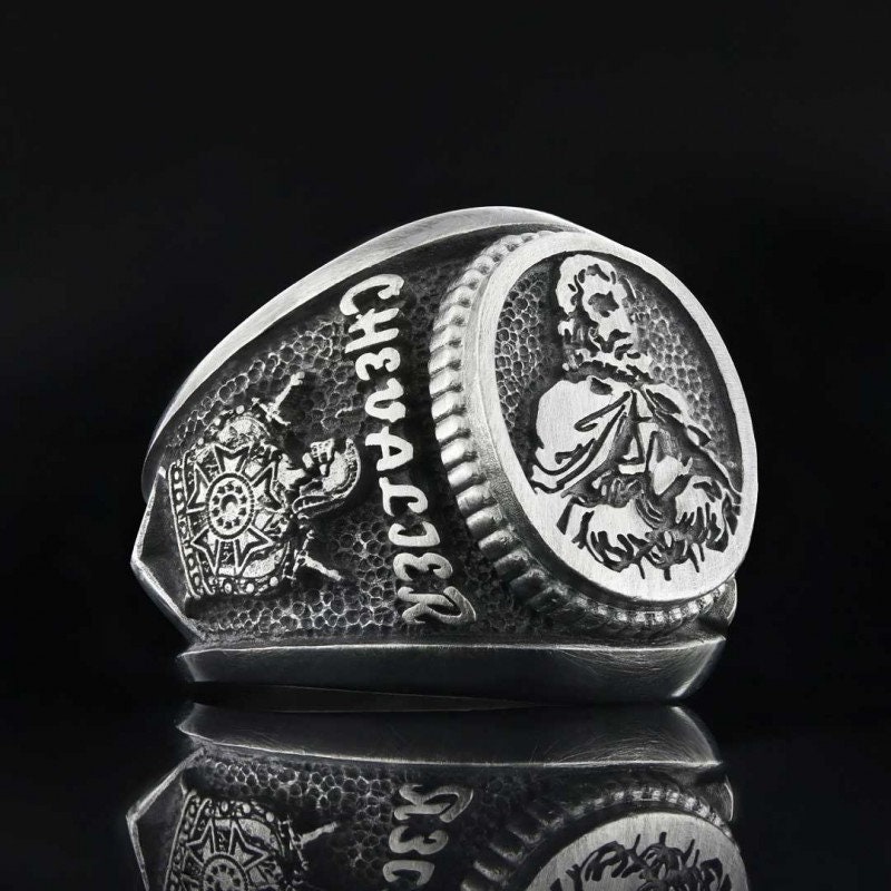 Chevalier De Molay Ring Chevaljer De Molay Ring Sterling Silver Chevalier Demolay Ring Fathers Day Gift Etsy