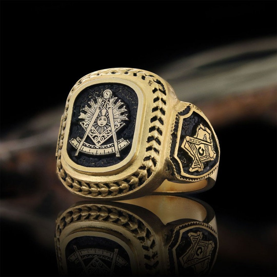 Past Master Masonic Ring, Customized Masonic Ring, Sterling Silver
