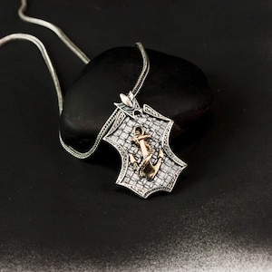 925 Silver Anchor Pendant,  Anchor NecklaceJewelry, Fisher Pendant Sailor&#39;s Amulet, Anchor Amulet, Sailor&#39;s Jewelry Gift